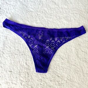 Victoria's Secret Deep Purple Lace Thong (NWOT)